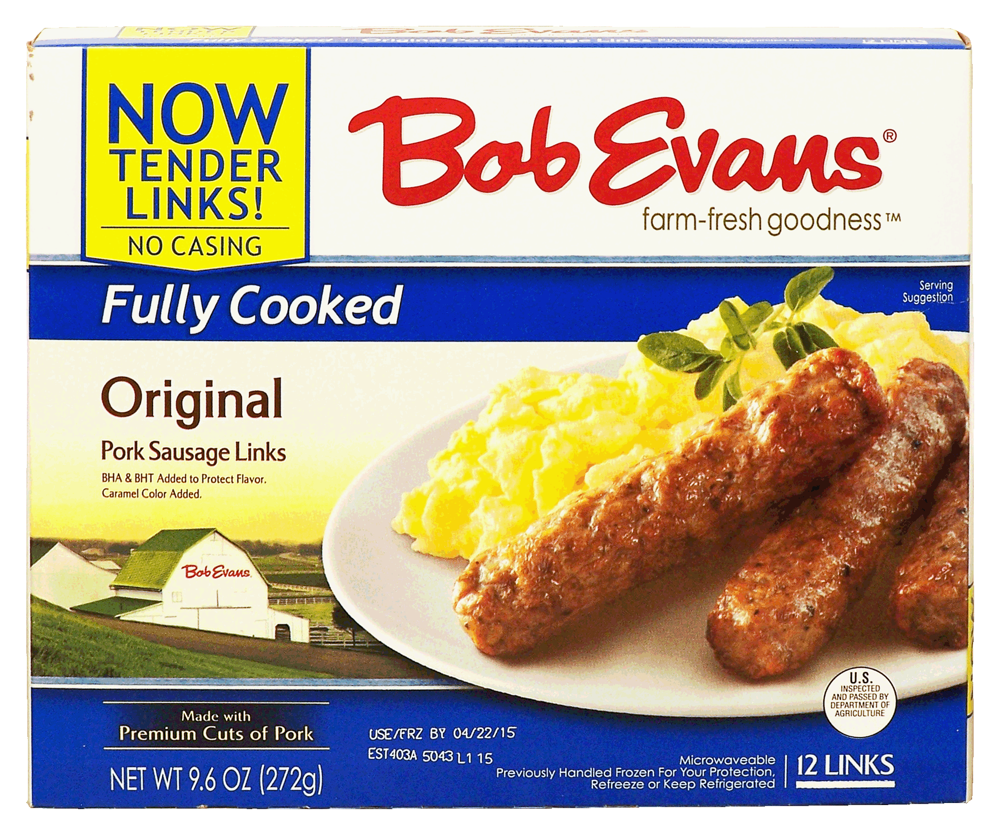 Bob Evans  fully cooked original pork sausage links, 12 links Full-Size Picture